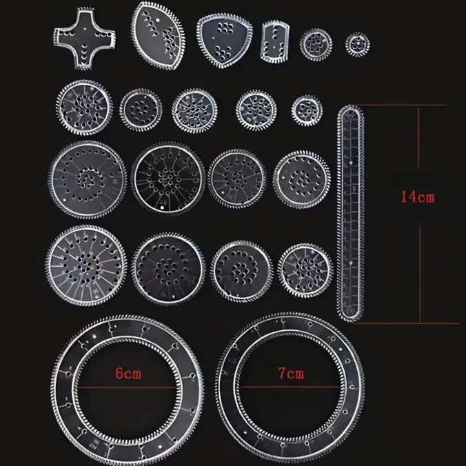 Spiral-Lineal-Set, 22-tlg
