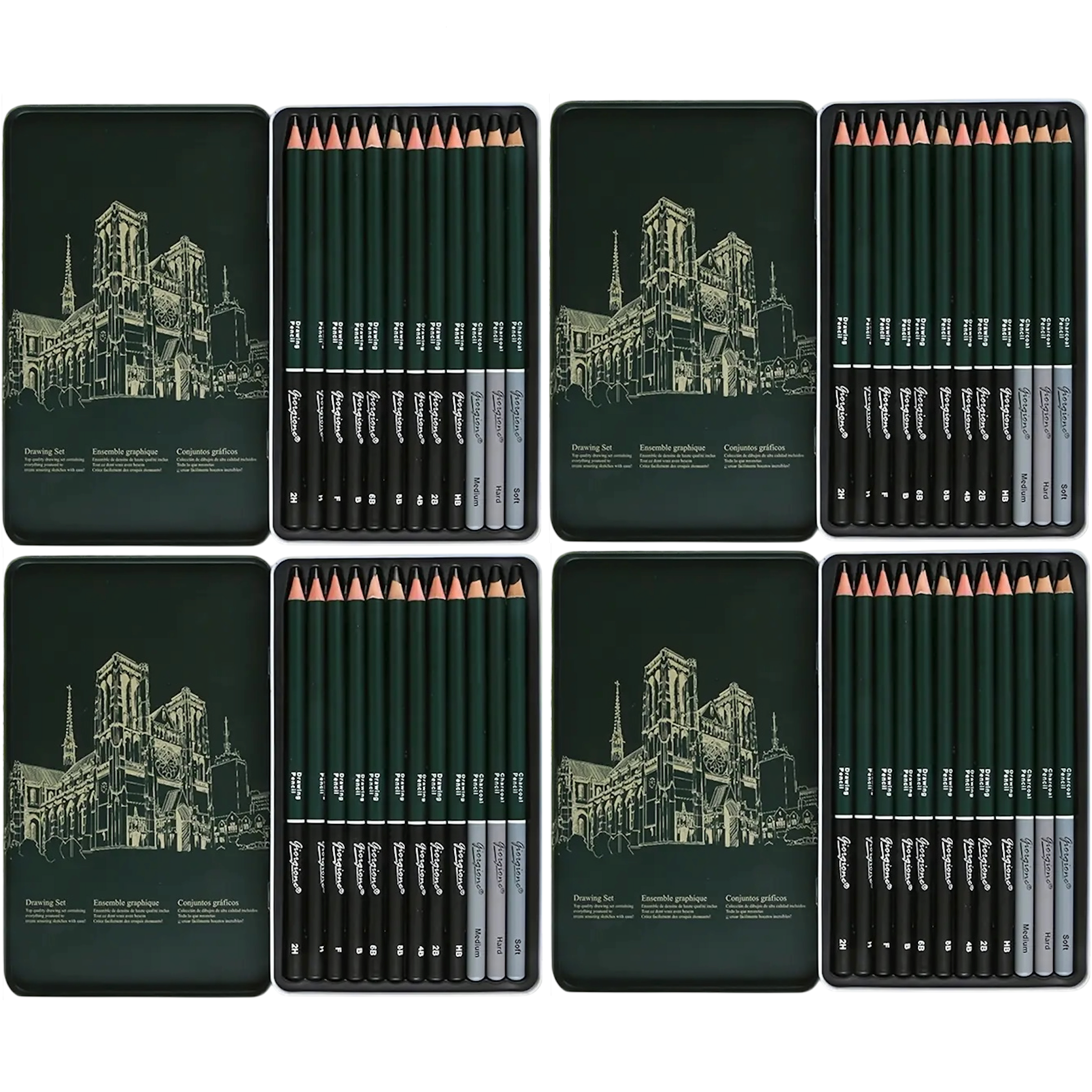 Premium Zeichenbleistift-Set, 10-tlg