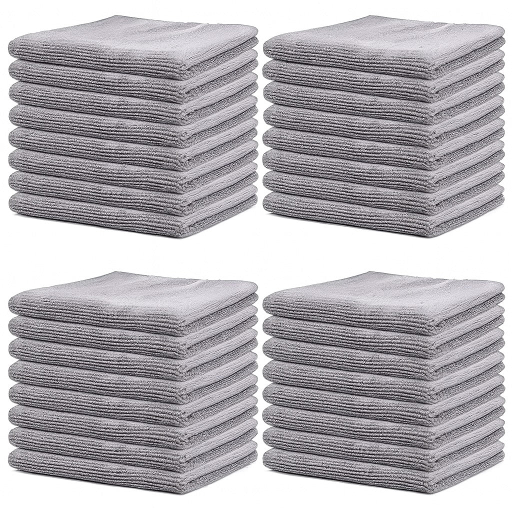 Dünne Mikrofasertücher XL Grau, 120g/m²-150g/m² (ab 10er Pack)