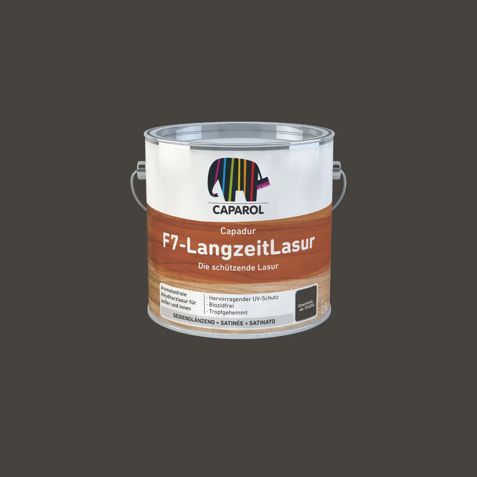 CAPAROL® Capadur F7-LangzeitLasur, Holzlasur, verschiedene Farben, seidenglänzend, 750ml / 2.5L | für Innen & Außen