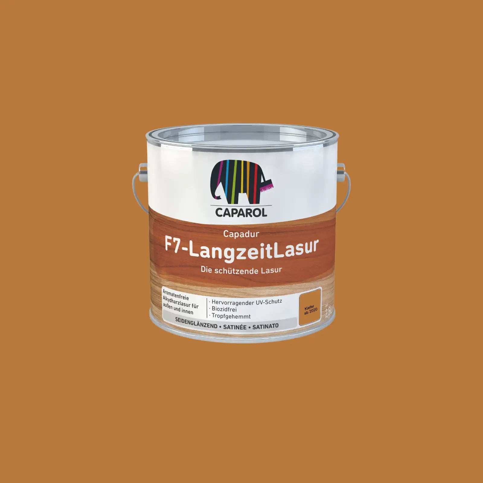 CAPAROL® Capadur F7-LangzeitLasur, Holzlasur, verschiedene Farben, seidenglänzend, 750ml / 2.5L | für Innen & Außen