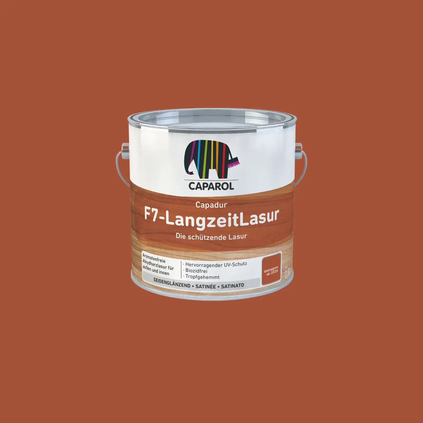 CAPAROL® Capadur F7-LangzeitLasur, Holzlasur, verschiedene Farben, seidenglänzend, 750ml / 2.5L | für Innen & Außen
