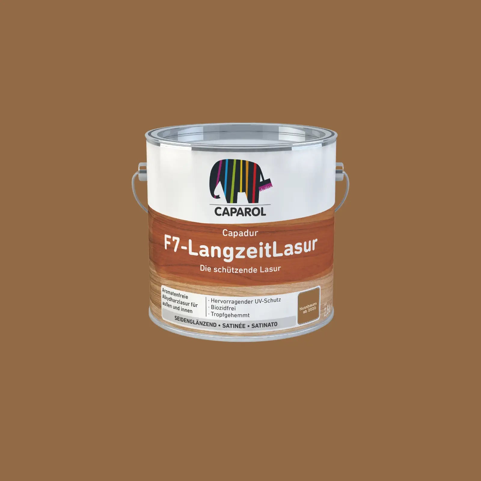 CAPAROL® Capadur F7-LangzeitLasur, Holzlasur, verschiedene Farben, seidenglänzend, 750ml / 2.5L | für Innen & Außen