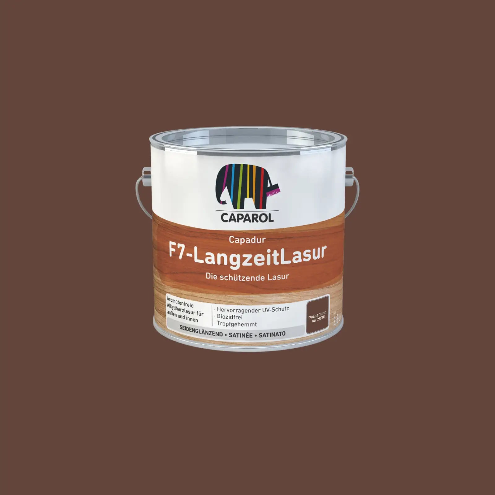 CAPAROL® Capadur F7-LangzeitLasur, Holzlasur, verschiedene Farben, seidenglänzend, 750ml / 2.5L | für Innen & Außen
