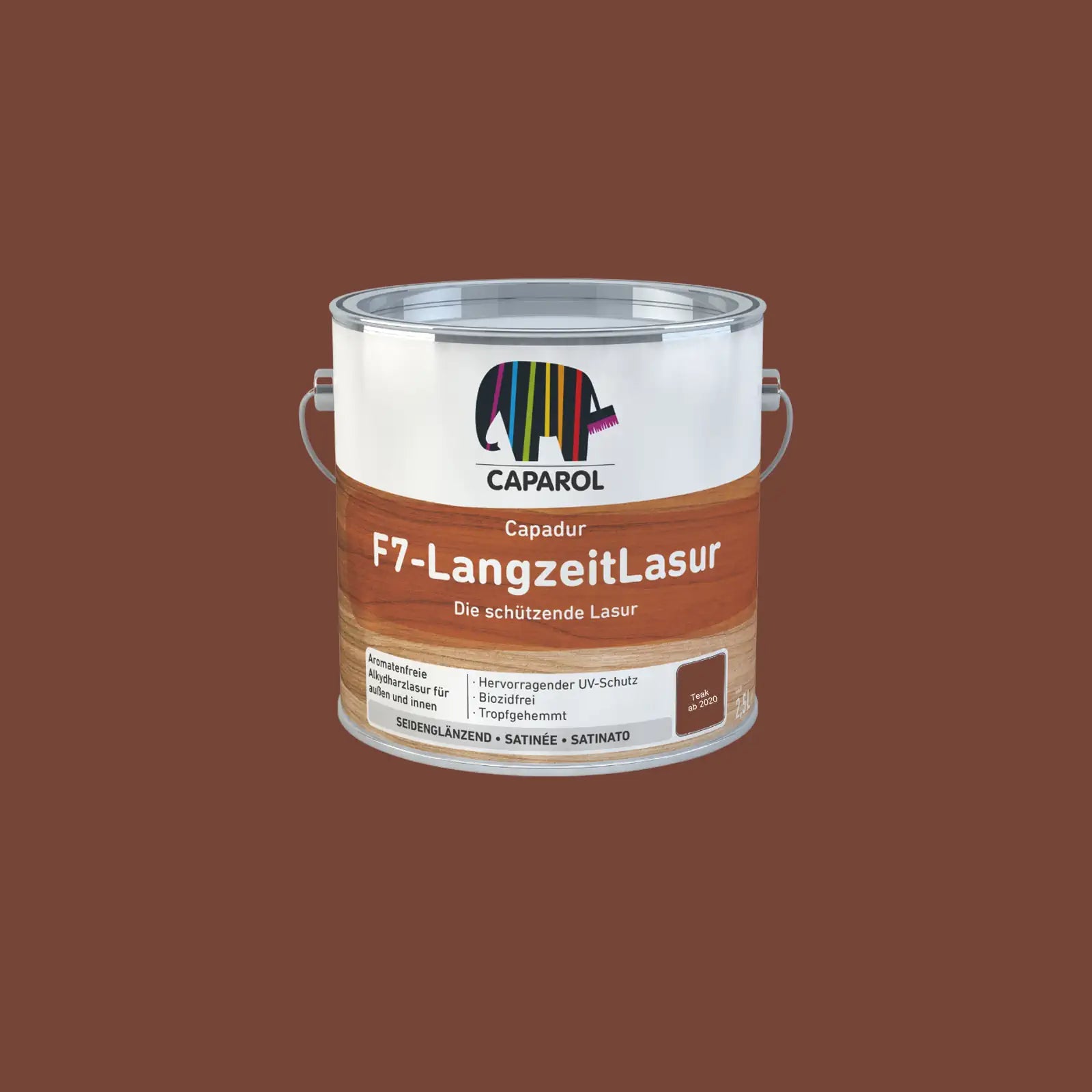 CAPAROL® Capadur F7-LangzeitLasur, Holzlasur, verschiedene Farben, seidenglänzend, 750ml / 2.5L | für Innen & Außen