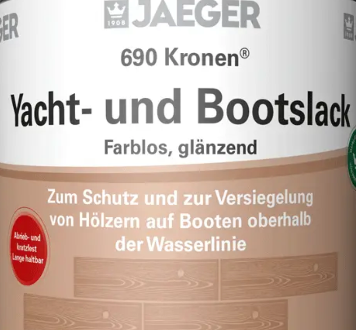 JAEGER Kronen® Yacht und Bootslack (farblos glänzend) 690 | Schutz und zur Versiegelung