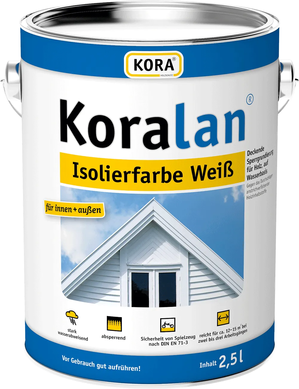 Koralan® Isolierfarbe Weiß | Deckende Sperrgrundierung