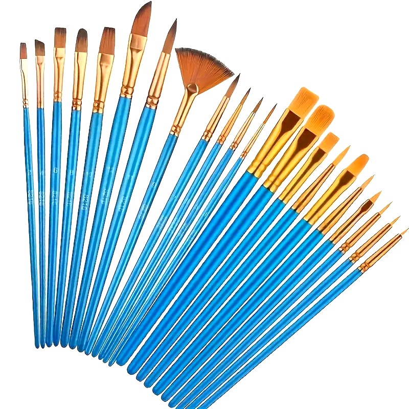 Künstlerpinsel-Set, 22-teilig (für Acryl, Öl & Aquarell)