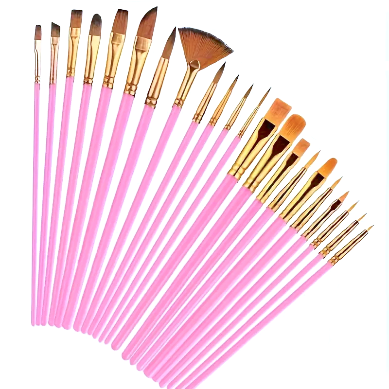 Künstlerpinsel-Set, 22-teilig (für Acryl, Öl & Aquarell)