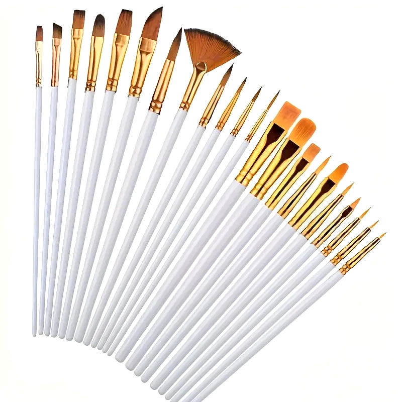 Künstlerpinsel-Set, 22-teilig (für Acryl, Öl & Aquarell)