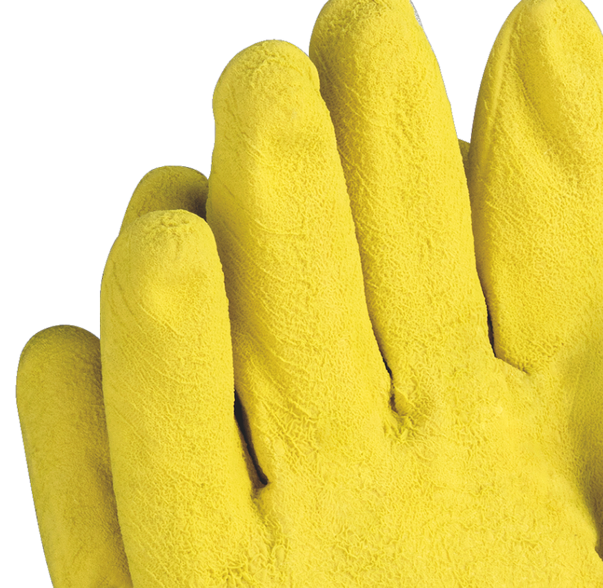 Latexhandschuhe, leicht geraut