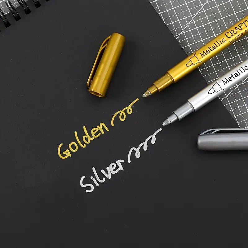 Metallic Marker Stifte 2er-Pack – Gold & Silber