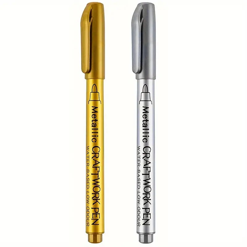 Metallic Marker Stifte 2er-Pack – Gold & Silber