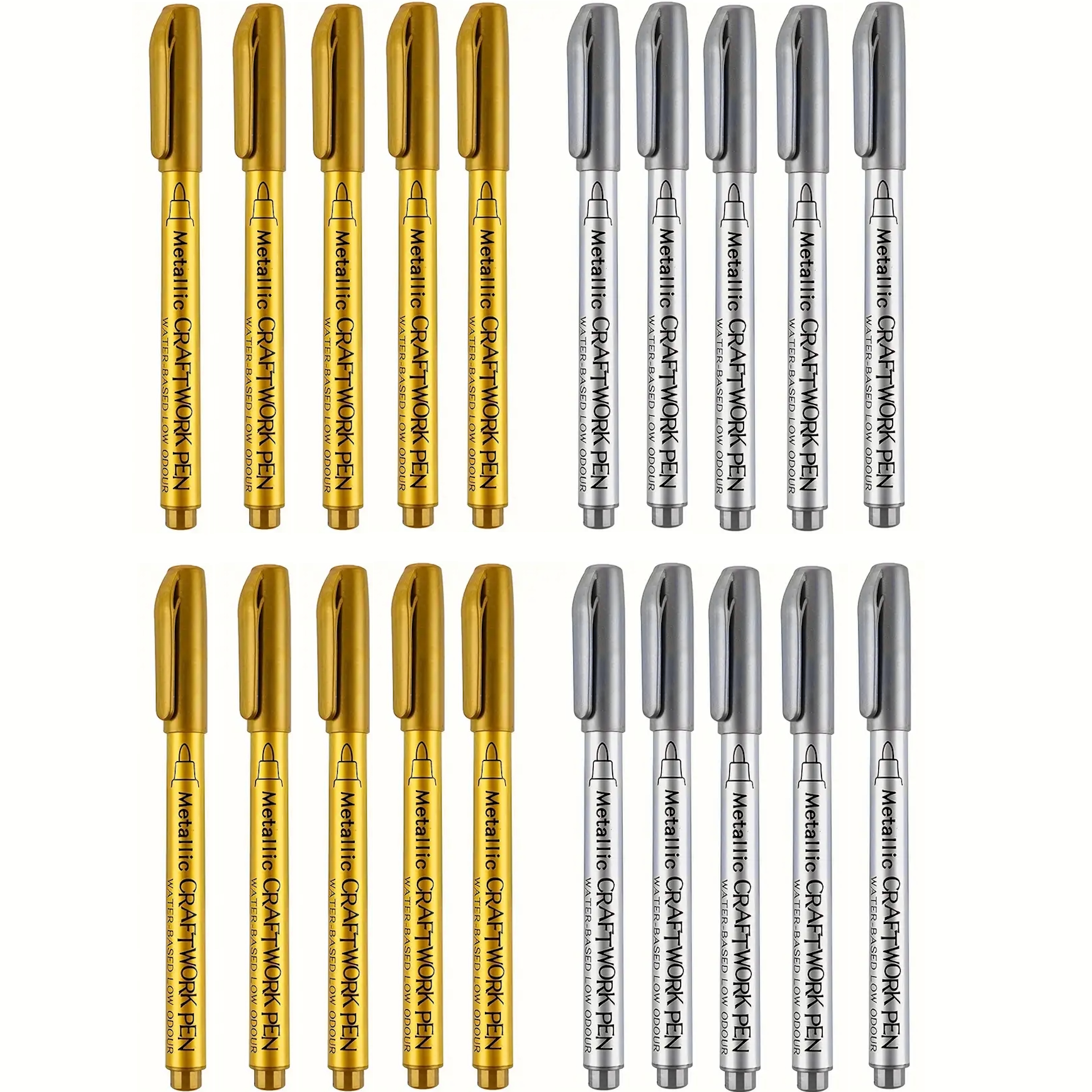 Metallic Marker Stifte 2er-Pack – Gold & Silber