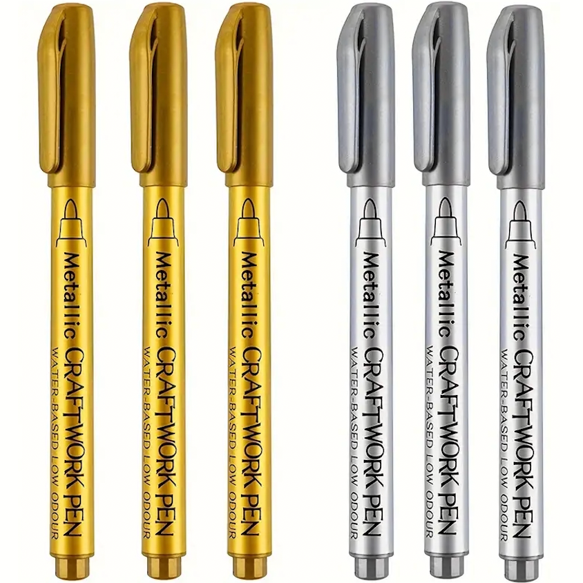 Metallic Marker Stifte 2er-Pack – Gold & Silber