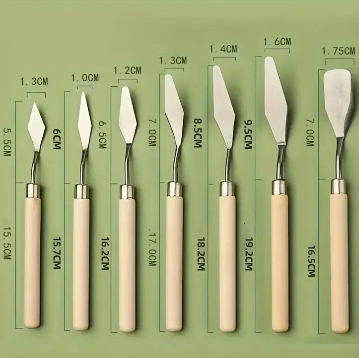 Palettenmesser / Malmesser, 7-teilig