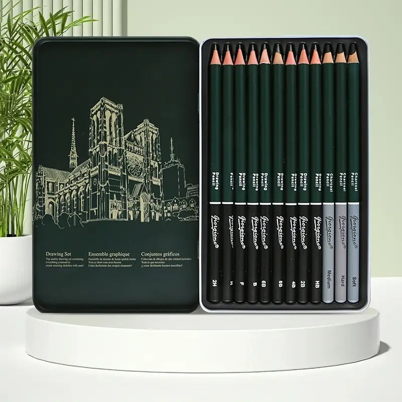 Premium Zeichenbleistift-Set, 12-tlg