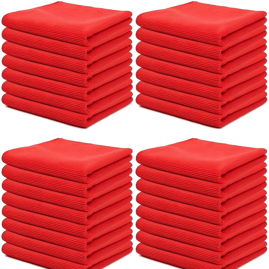 Dünne Mikrofasertücher XL Rot, 120g/m²-150g/m² (ab 10er Pack)