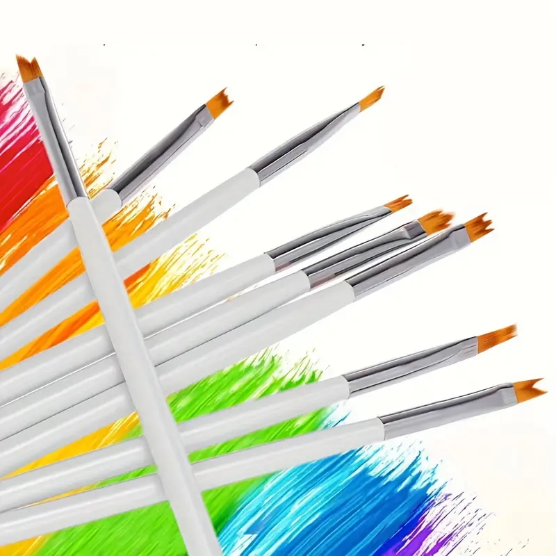 Zackenpinsel-Set (verschieden, fein), 8-tlg