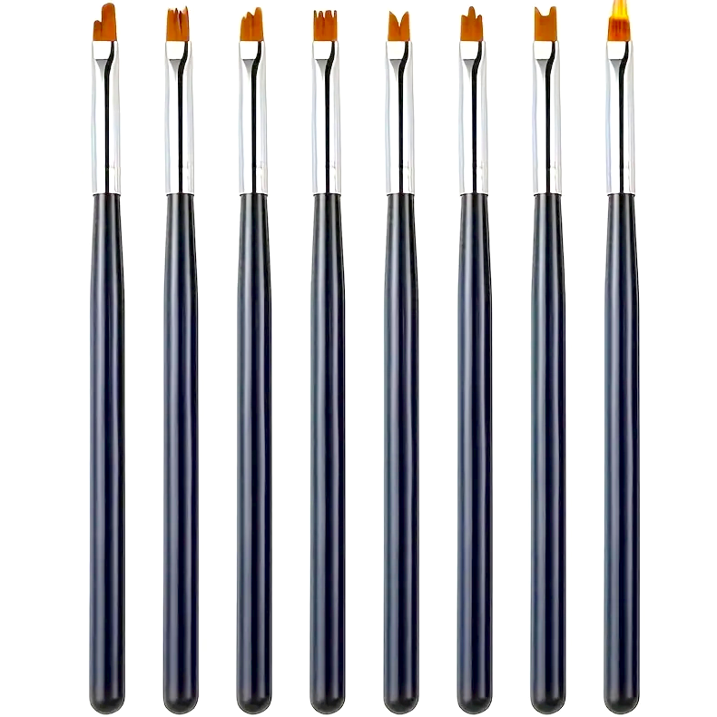 Zackenpinsel-Set (verschieden, fein), 8-tlg