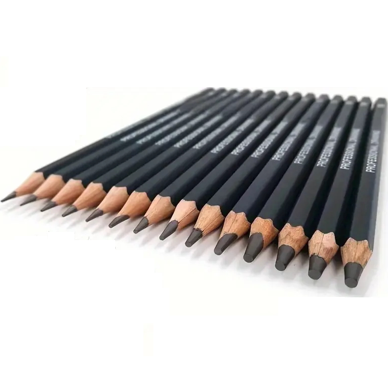 Zeichenbleistift-Set (2H–8B), 12-tlg