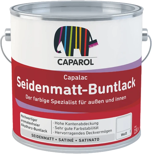 CAPAROL® Capalac Seidenmatt-Buntlack (weiß) | für seidenmatte, farbige Decklackierungen