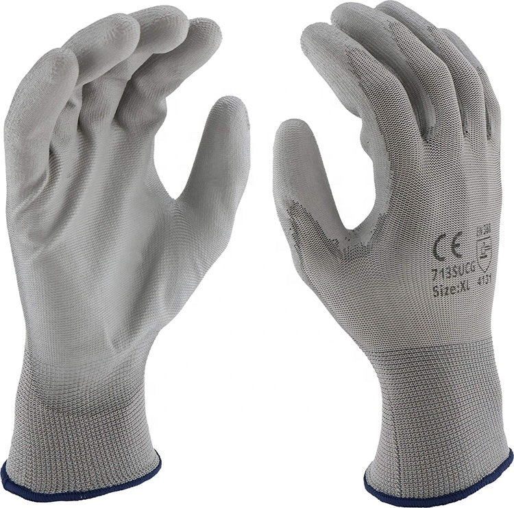 klebemeister® PU Nylon Handschuhe ⎥ grau, weiß, schwarz