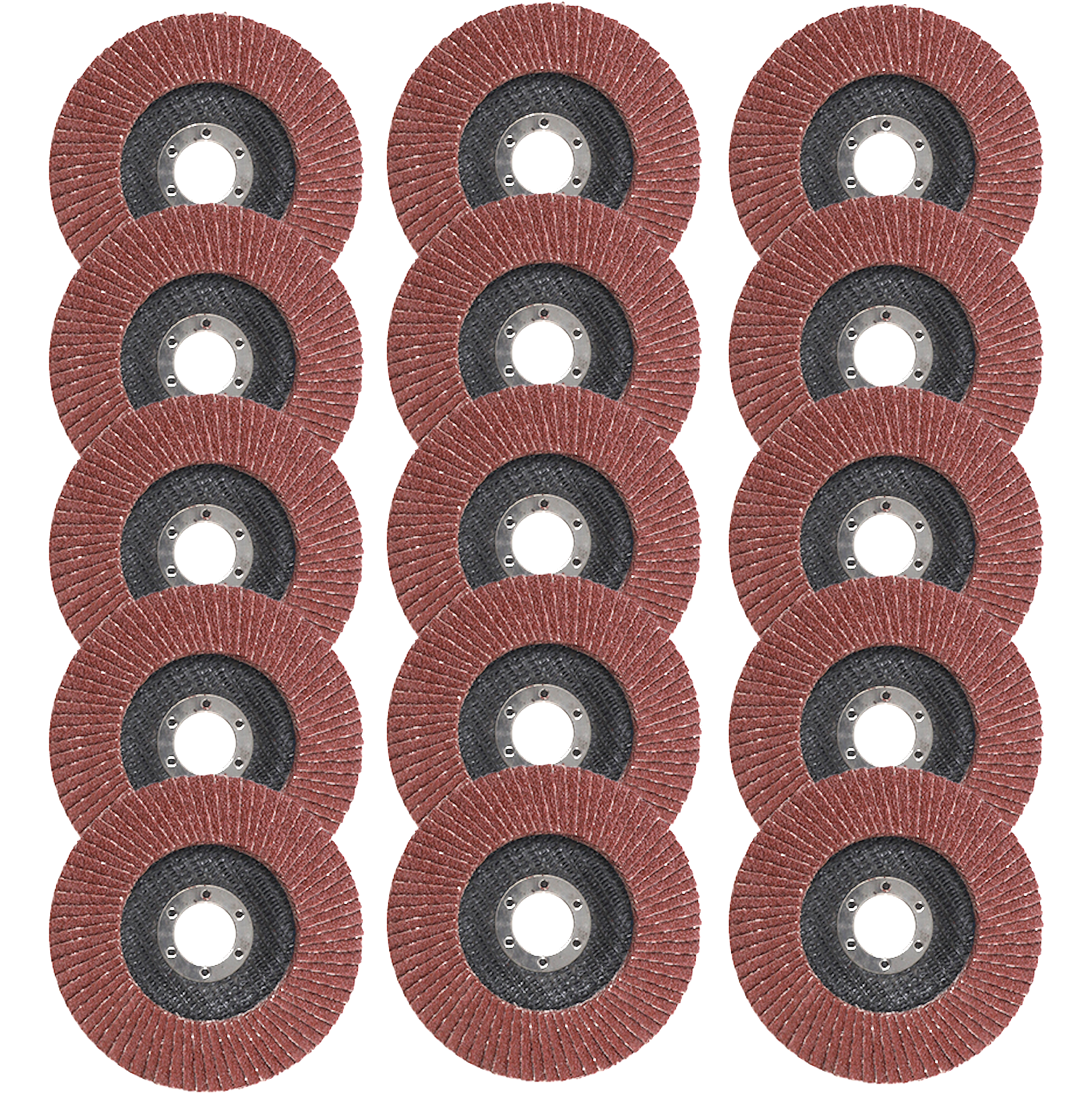 (AKTIONSRABATT) 15x Fächerscheiben (∅115mm, braun)