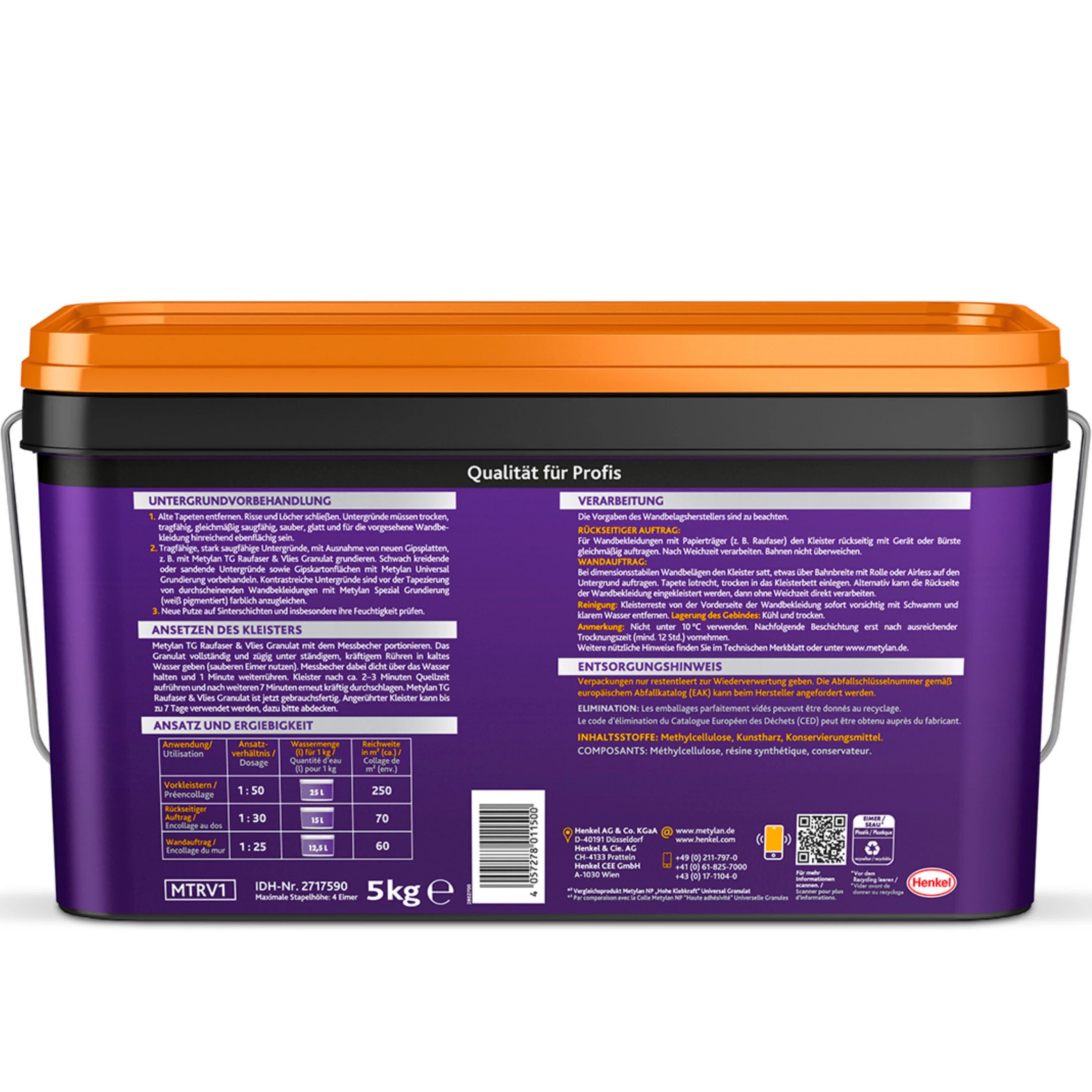 Metylan TG Hohe Reichweite Raufaser & Vlies Granulat