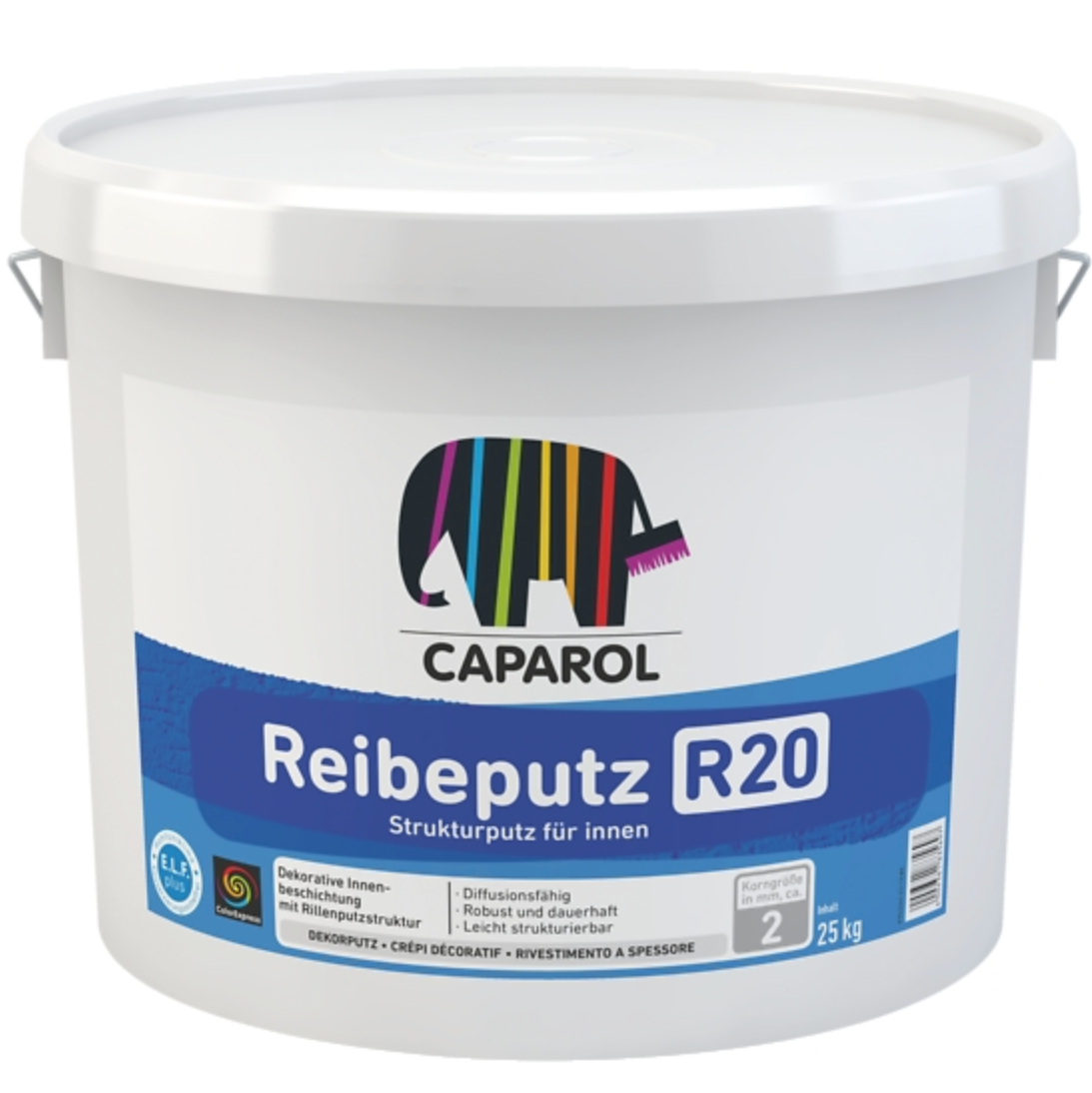 Caparol ReibeputzR20 weiss Strukturputz fuer Innen