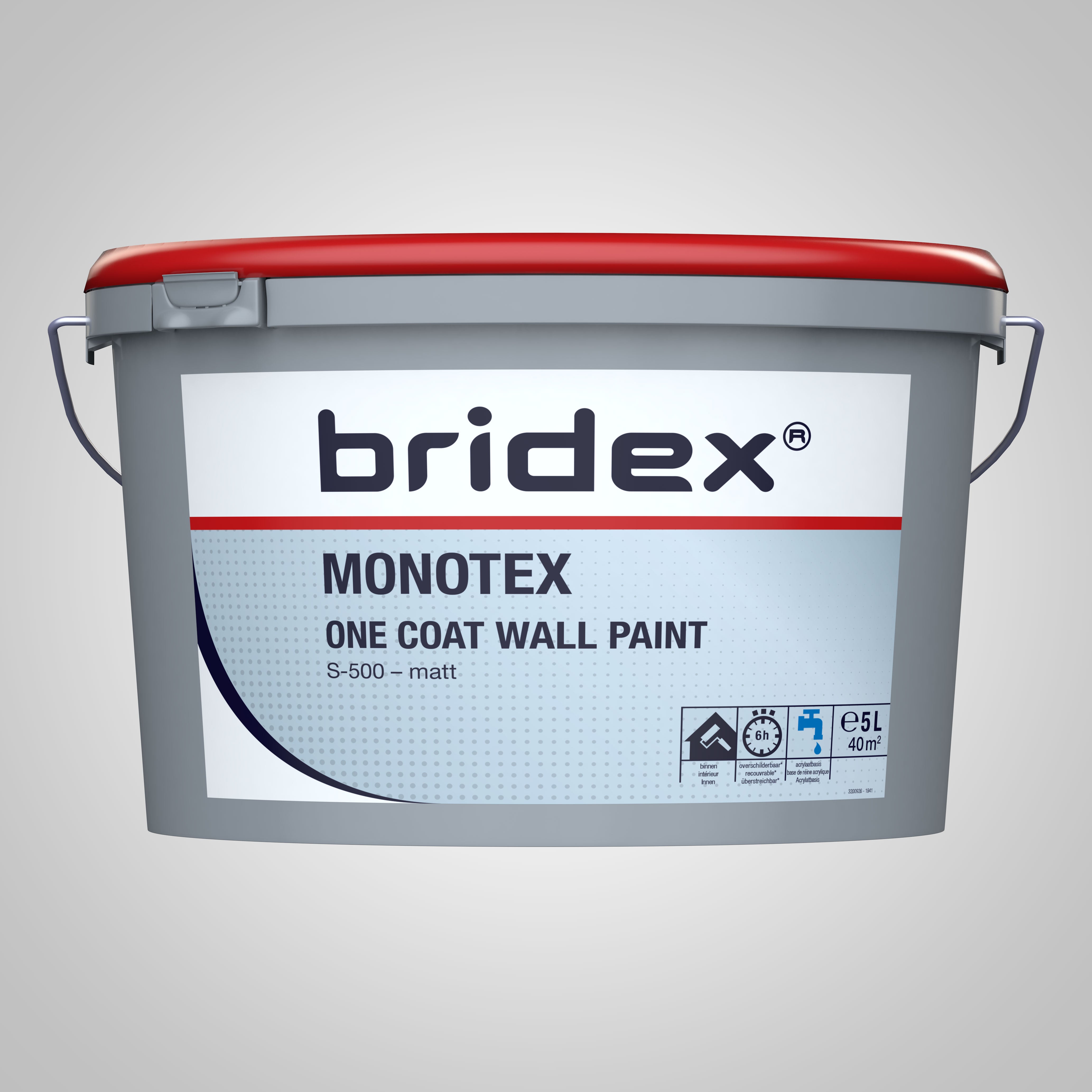 bridex® Monotex ⎥ Profi Innen-Wandfarbe Deckkraft Klasse 1