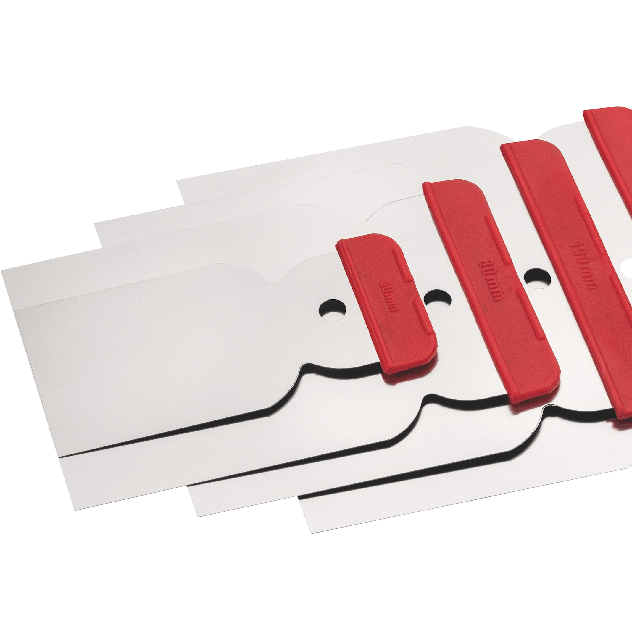 Flächenspachtel, Edelstahl, 4-teilig