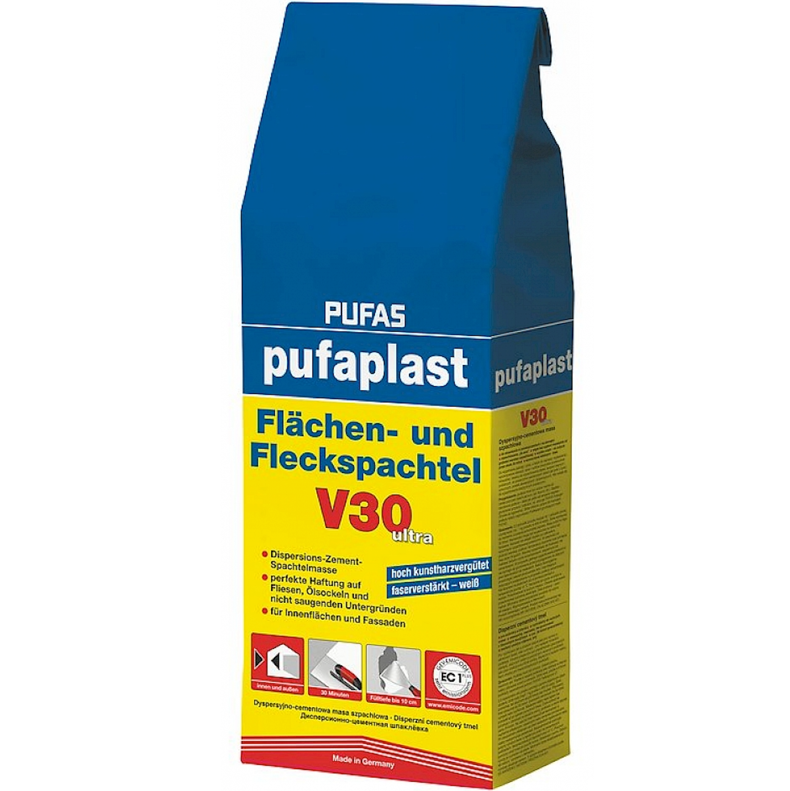 Pufas Pufaplast Flächen- und Fleckspachtel V30 ultra