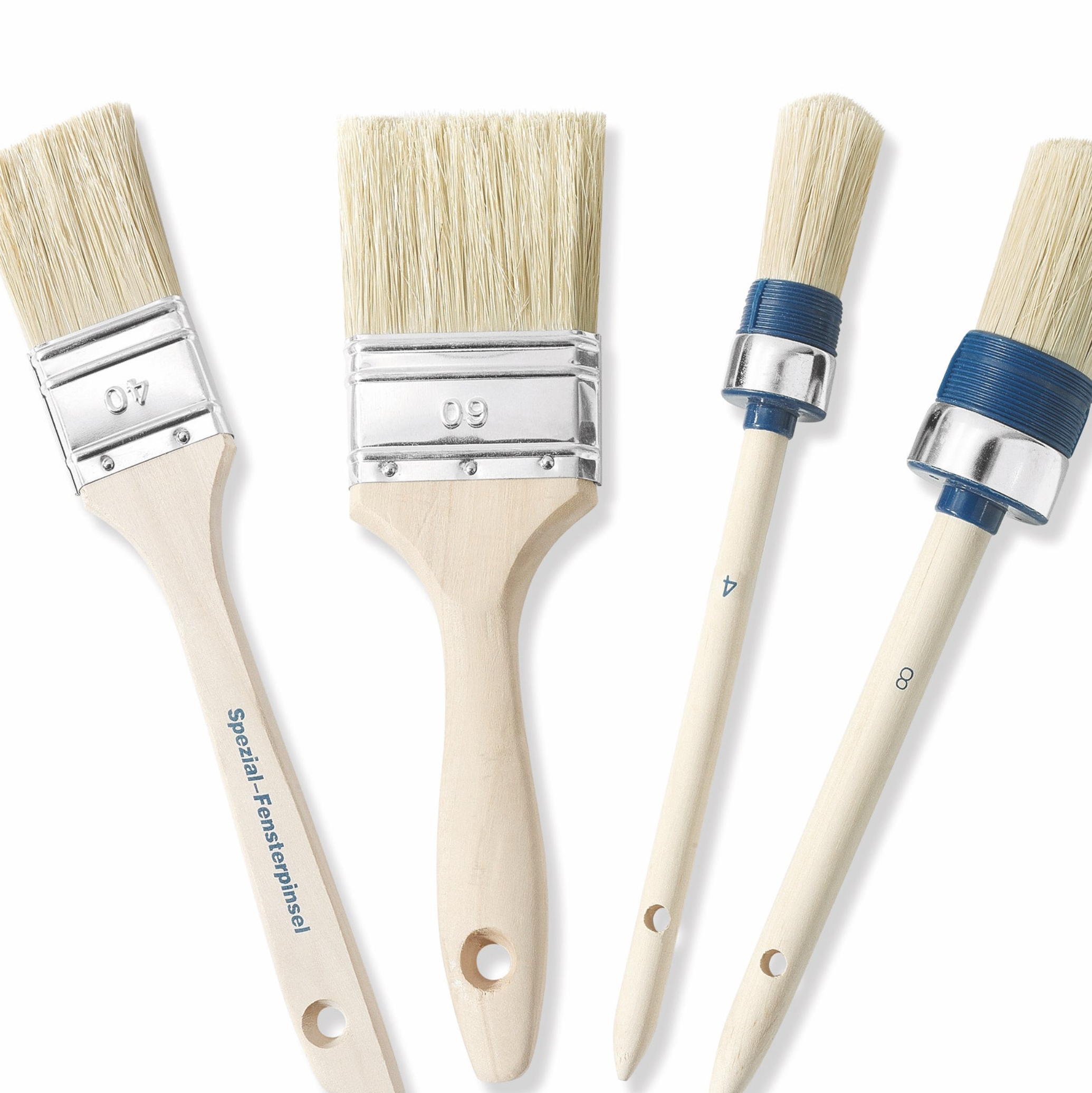 Fenster-/Flach-/Ring-Pinselset, 4-teilig