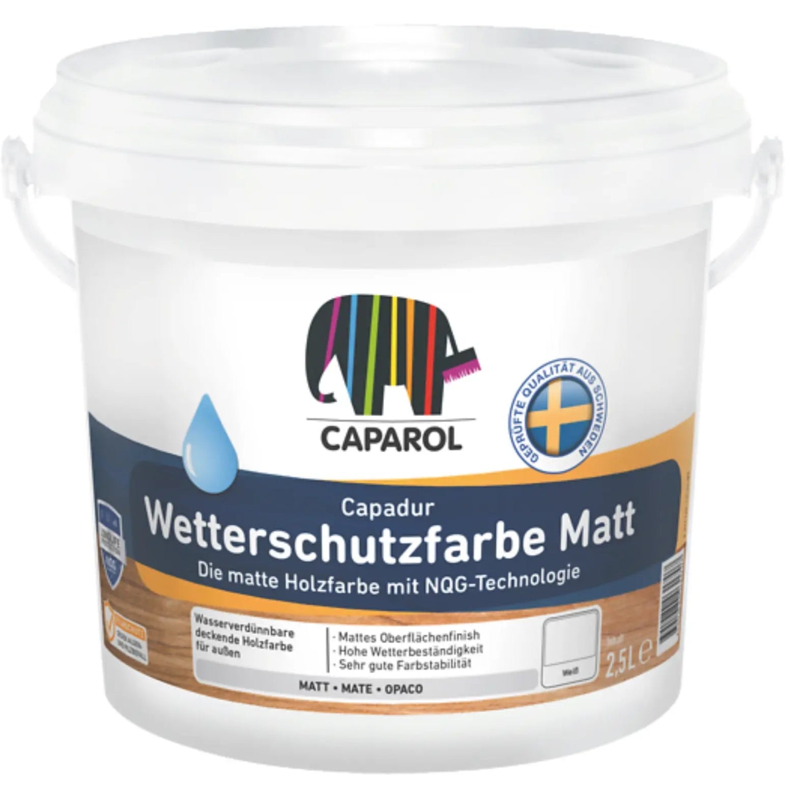 Caparol Capadur Wasserschutzfarbe holzfarbe weiss matt