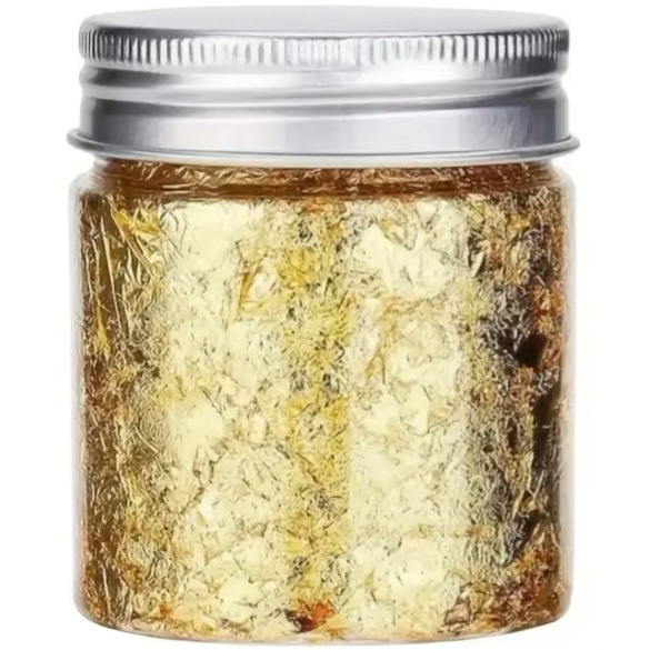 Gold-Flocken (zur Dekoration)