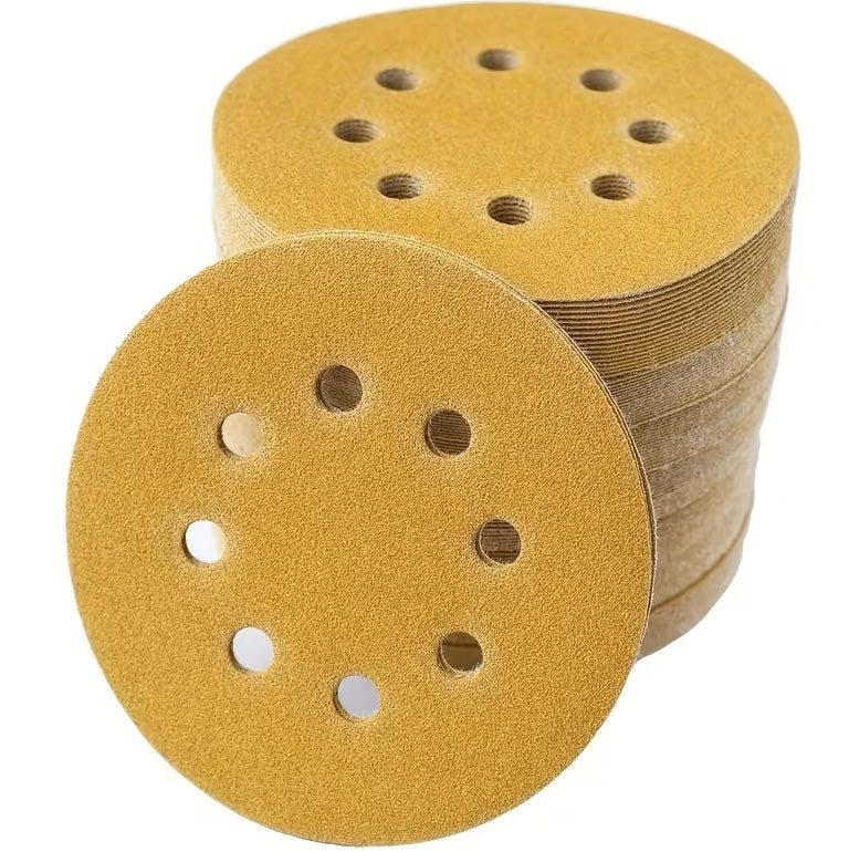 Schleifscheiben (Gold) Ø 125mm 8-Loch ⎥ Klett ⎥ ab 10er Pack