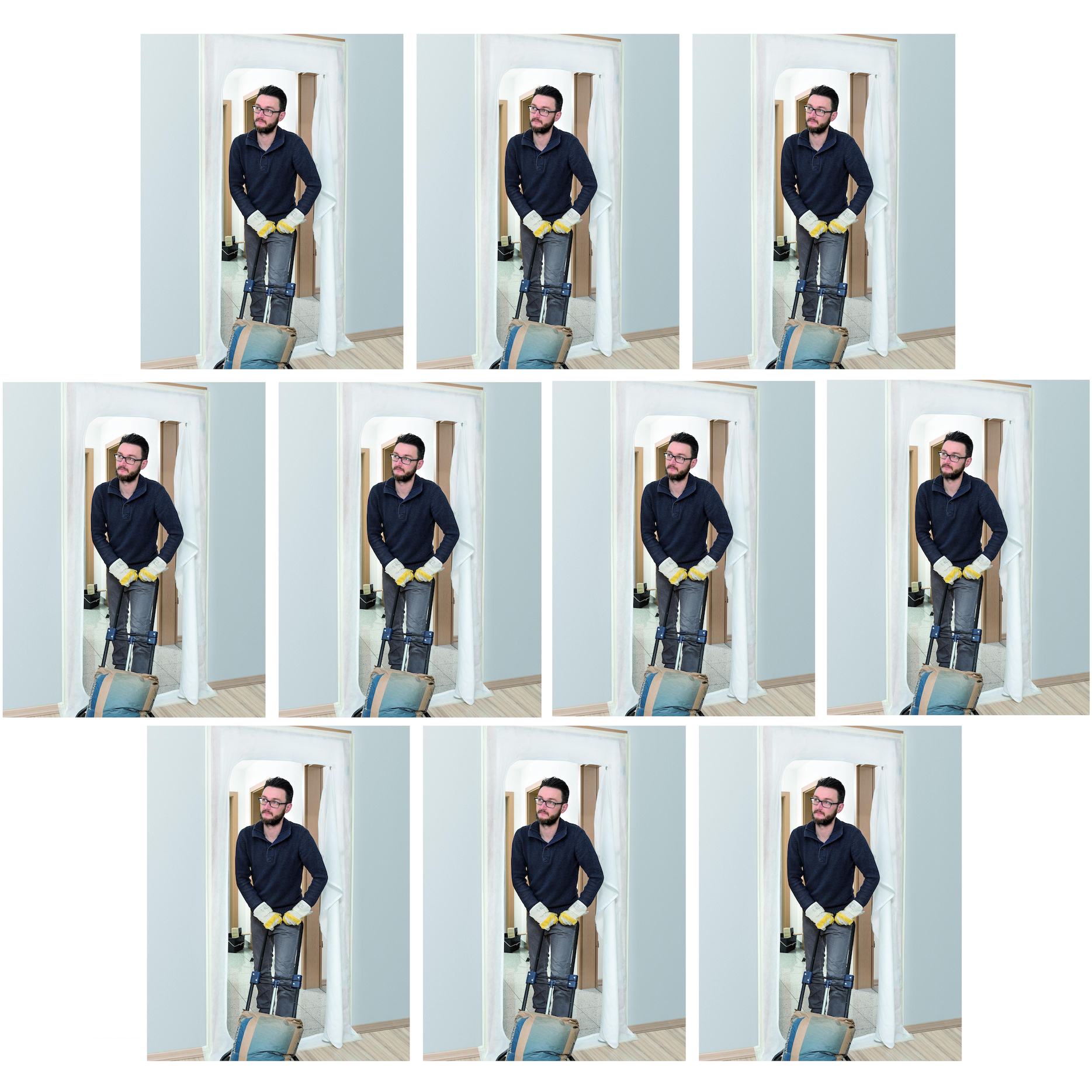 Staubschutz-Tür - Vlies/Folie