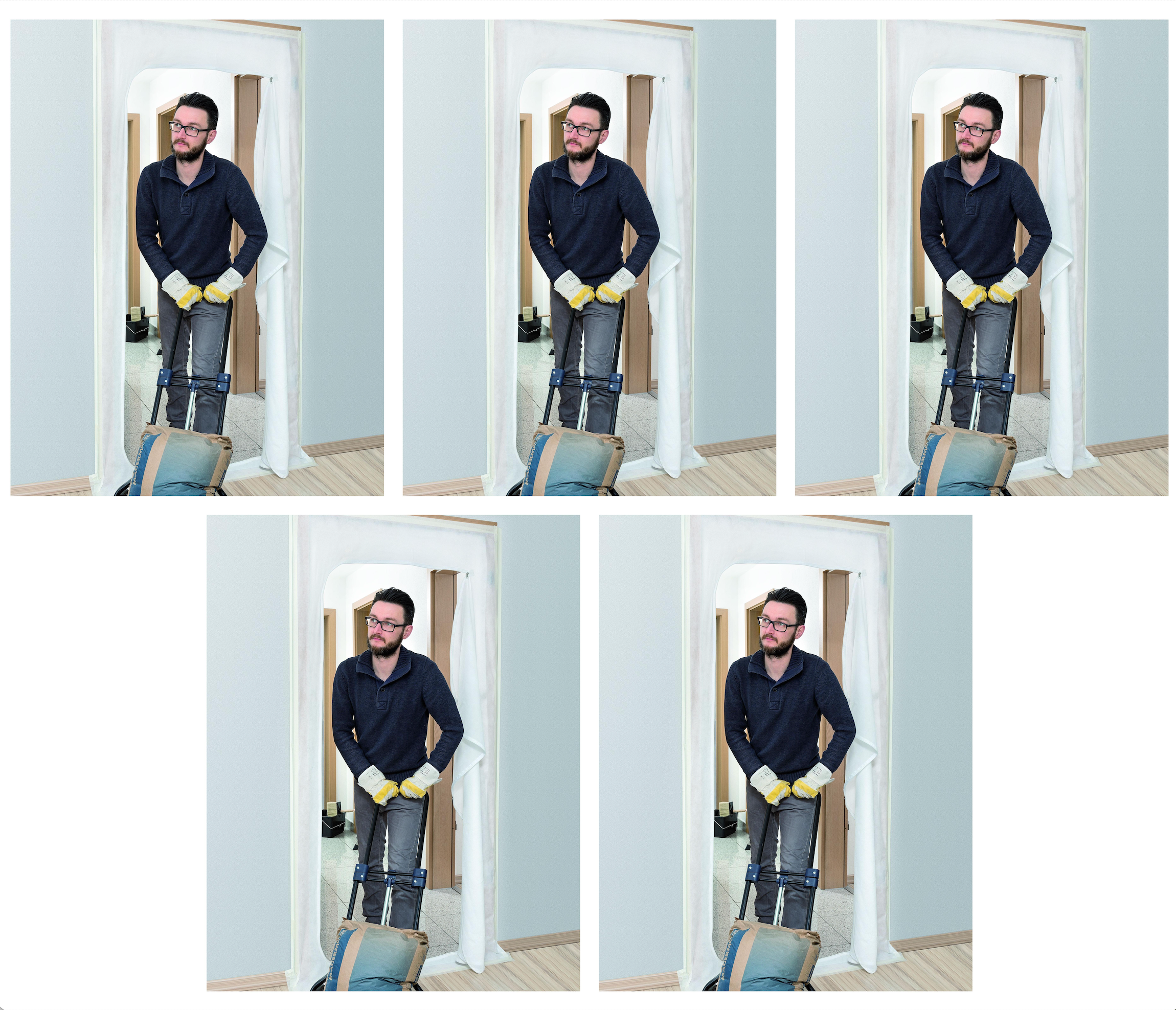 Staubschutz-Tür - Vlies/Folie