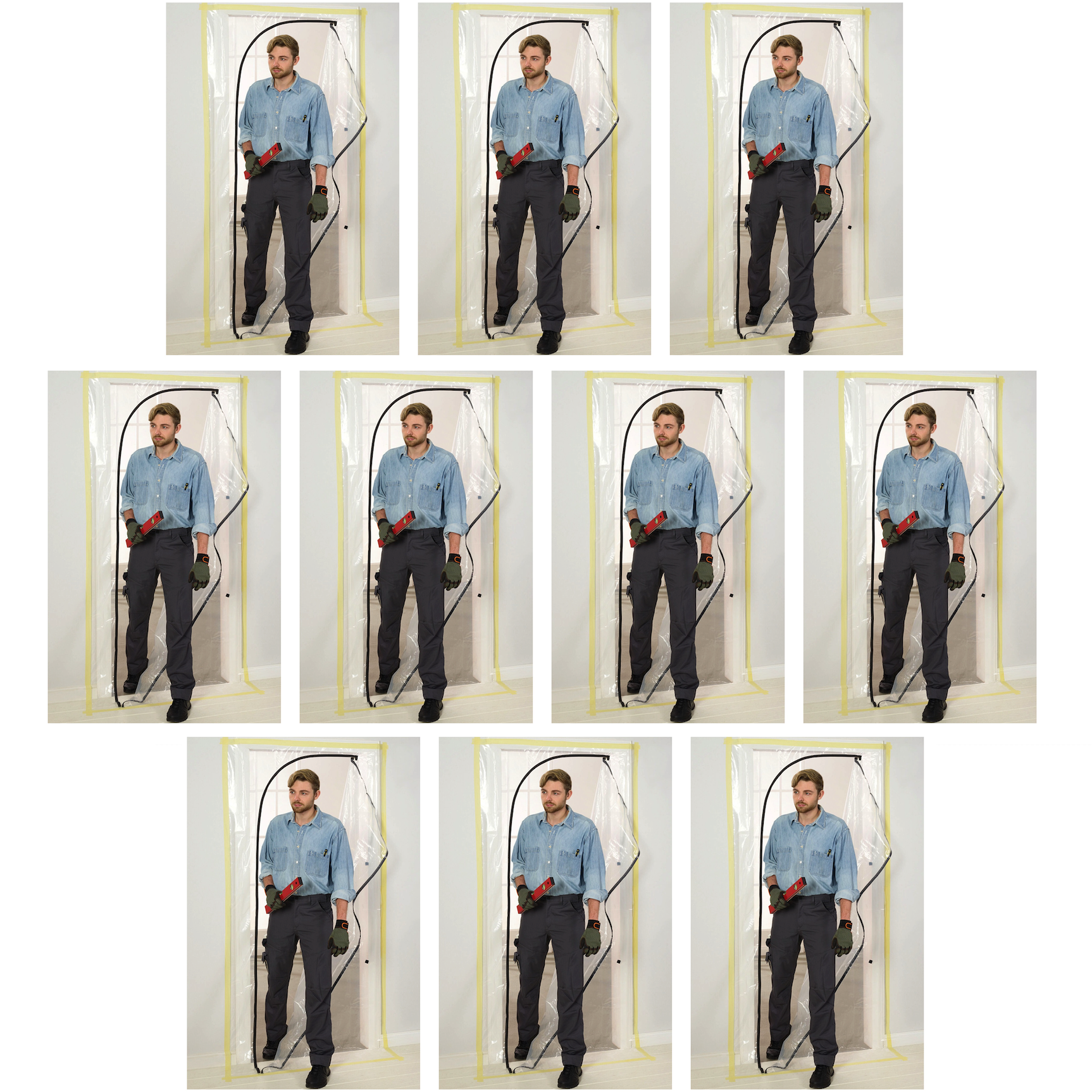 Staubschutz-Tür - Vlies/Folie