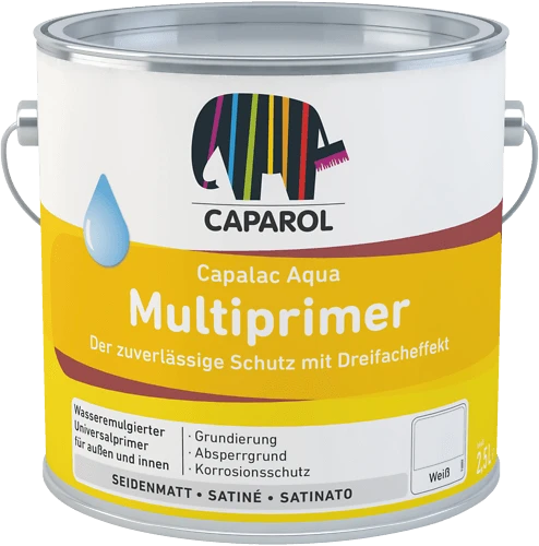 CAPAROL® Capalac Aqua Multiprimer, Grundierung, weiß, 750ml / 2.5L | für Innen & Außen