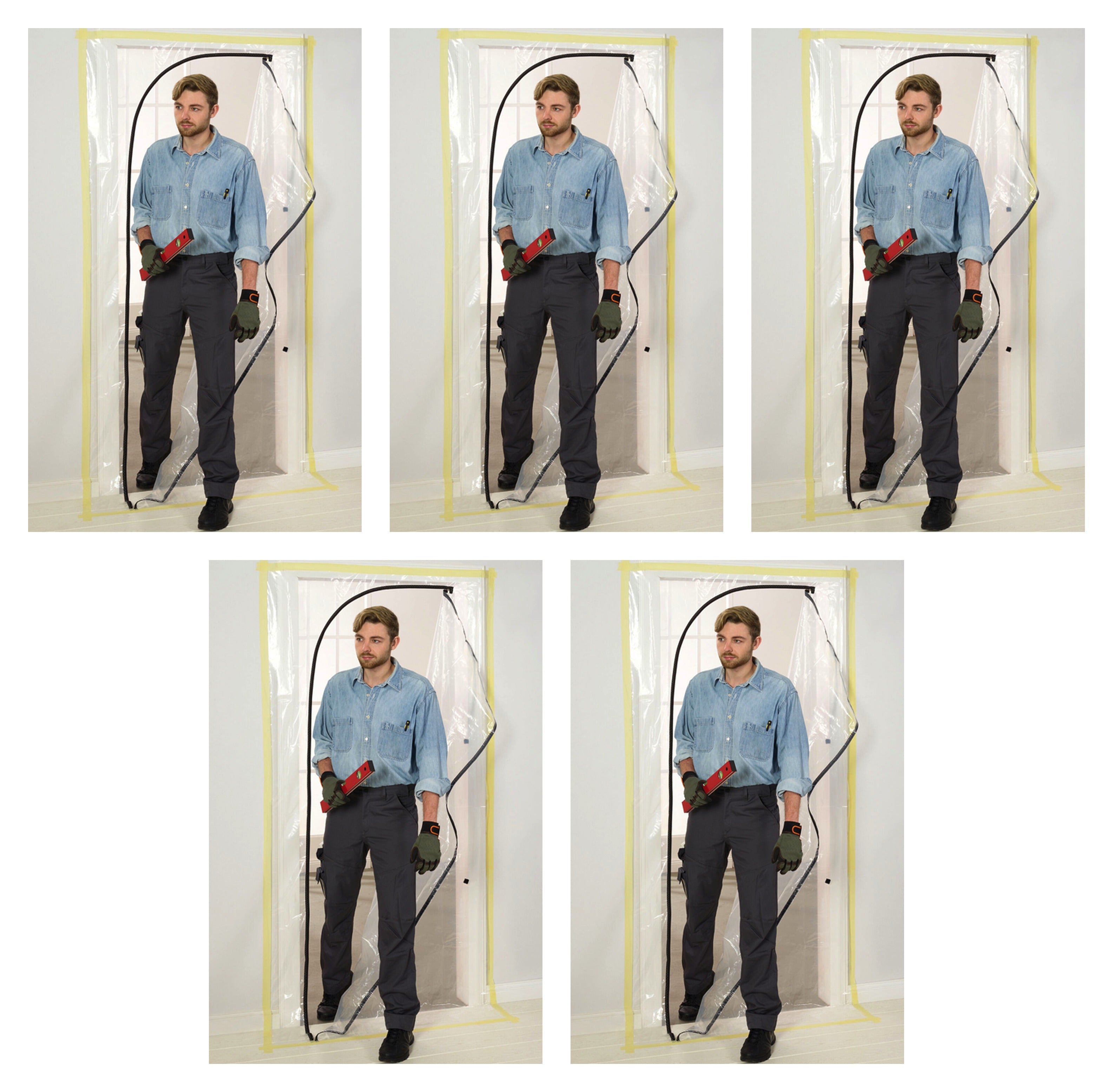 Staubschutz-Tür - Vlies/Folie