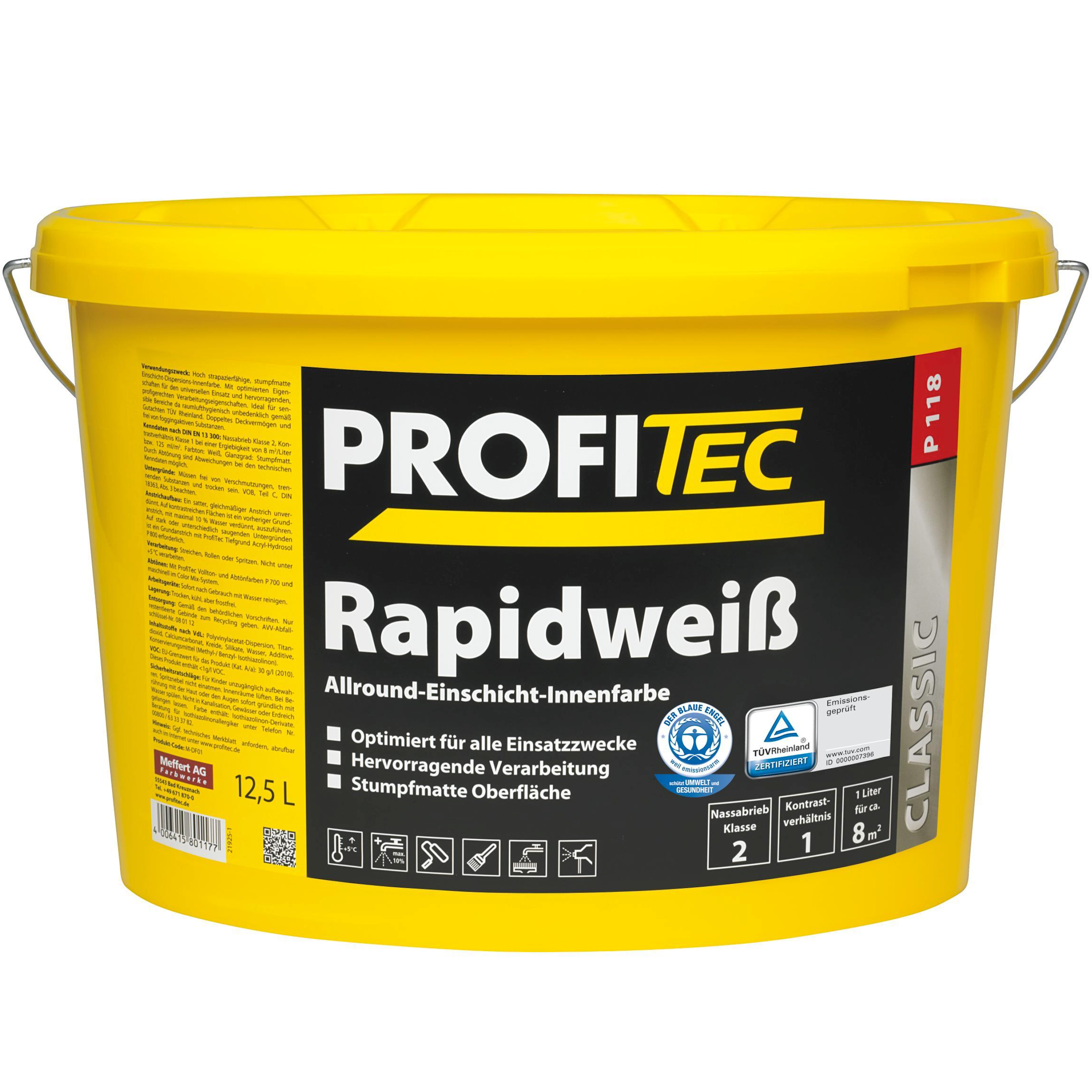 ProfiTec P118 Rapidweiß Wohnraumfarbe