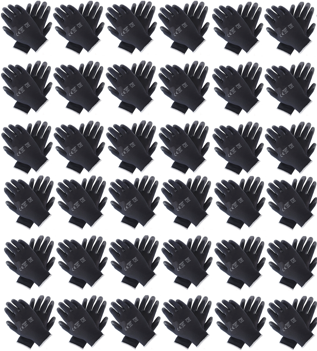 12x klebemeister® Nylon PU Handschuhe