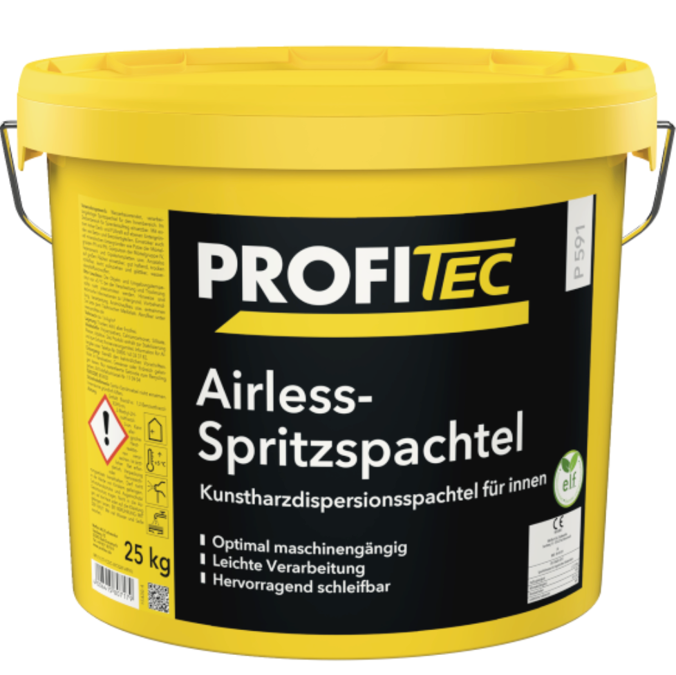 ProfiTec Airless-Spritzspachtel P591, 25kg, altweiß
