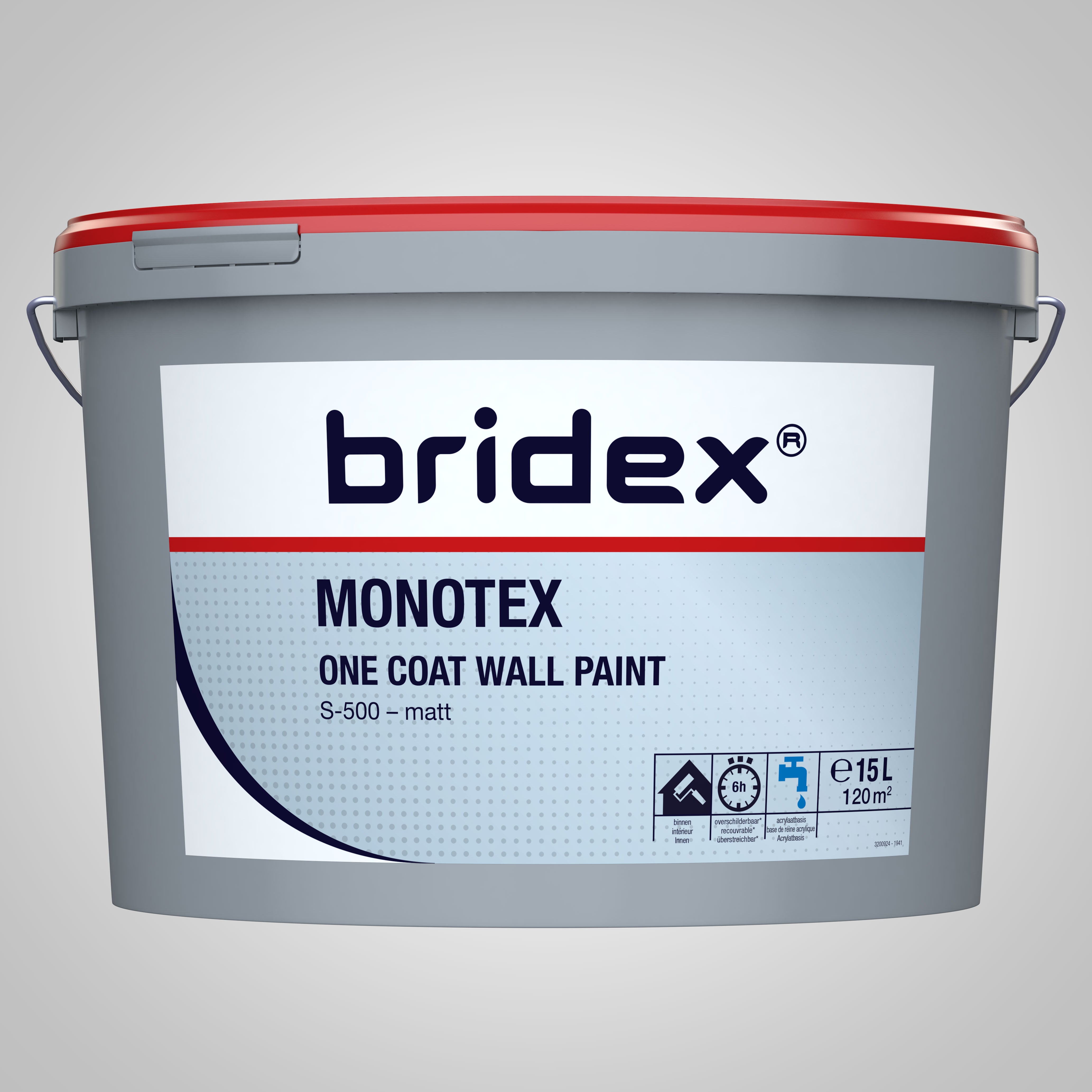 bridex® Monotex ⎥ Profi Innen-Wandfarbe Deckkraft Klasse 1