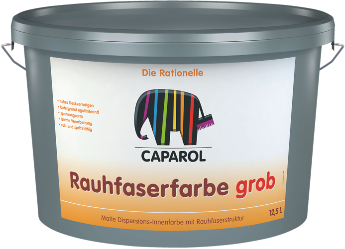 Caparol Rauhfaserfarbe grob weiss fuer Innen
